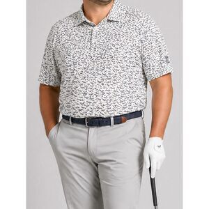 Peter Millar Summer Comfort Polo Shirt XXL Airplane Print Performance Golf